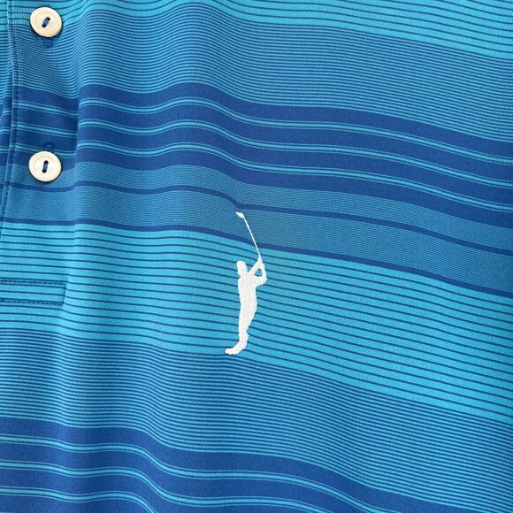 Peter Millar Polo Mens M Blue Golf Performance Traditions Course Arnold Palmer - Picture 3 of 7